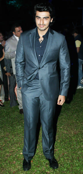 Arjun Kapoor looks dapper in a black suit.