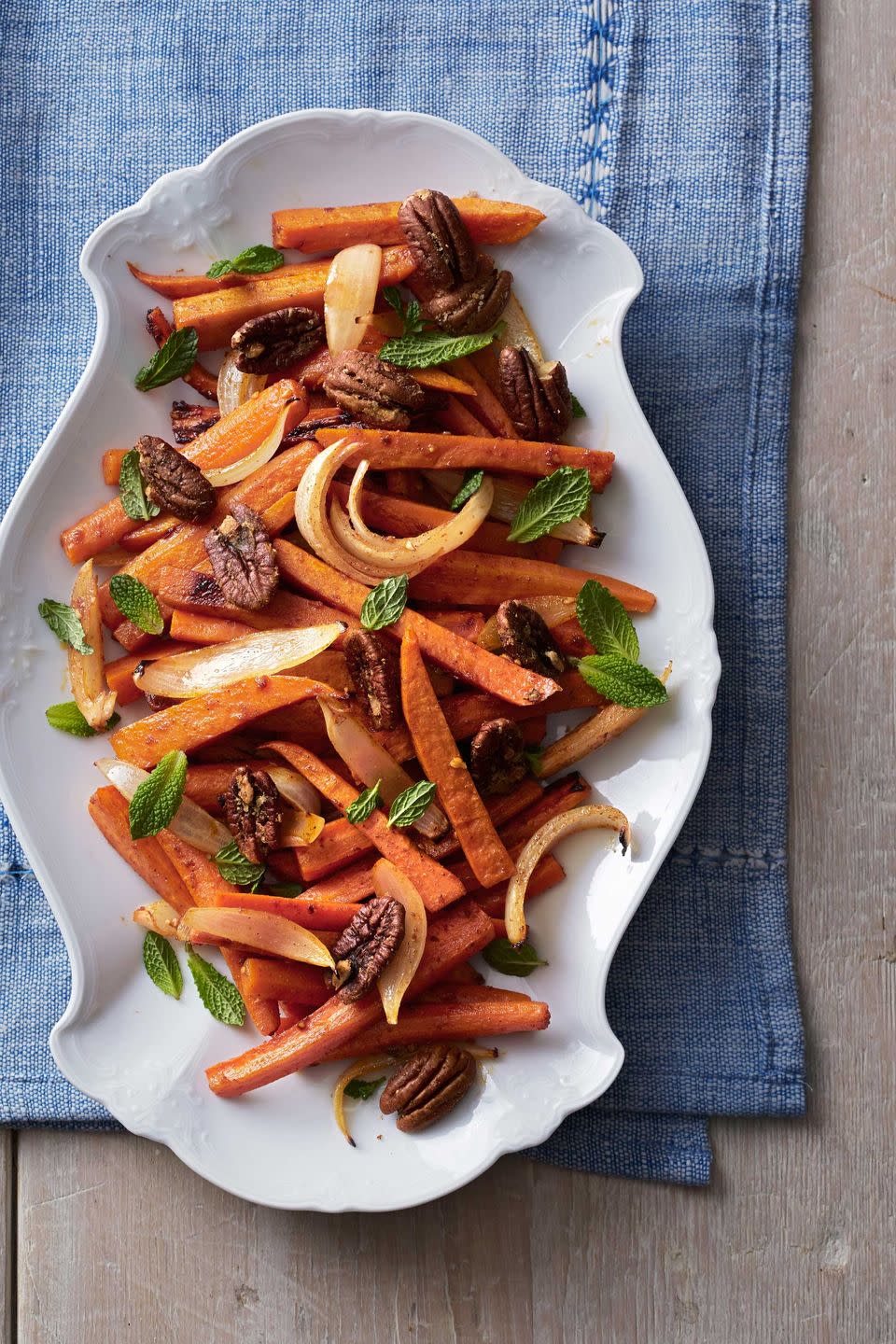 36) Roasted Sweet Potatoes and Carrots