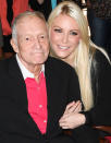 <b>Crystal Harris</b><br> In 2008, Hefner met Crystal Harris at his annual Halloween bash at the Playboy Mansion. Just months later she moved in – along with the Shannon Twins – and quickly slipped into the role of No. 1 girlfriend. While Madison couldn’t get Hefner to commit to marriage, Harris did. Hefner popped the question over Christmas in 2010 and she said yes. However, the road to the altar wasn’t smooth. Weeks before their June 2011 wedding, Harris called it off – and left Hefner red faced as he had already put her on the cover of the June issue of <i>Playboy</i> with the headline: "Introducing America's Princess, Mrs. Crystal Hefner." Oops! Although he swore off marriage (again!), he reunited with Harris a year later and in early December 2012 they announced that they were once again engaged. The star-studded nuptials are set to take place at the mansion on New Year’s Eve – though, as we’ve learned, anything can happen.