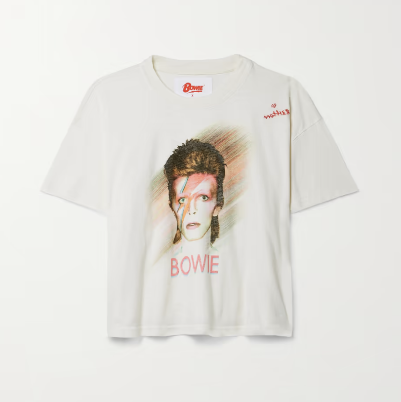 + Bowie The Grab Bag Cropped Printed Cotton-Jersey T-shirt