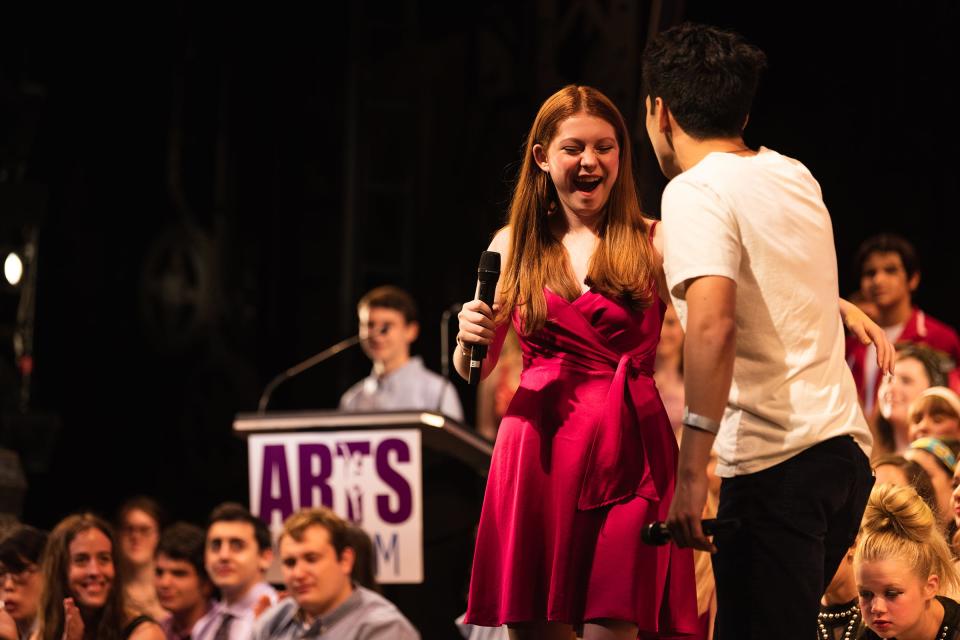 Emily Weller of Young Actors Theatre and Zachary Noah Piser (Evan in Dear Evan Hansen) at the Arts for Autism benefit June 20, 2022.