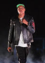 FILE - In this Nov. 26, 2017 file photo, Jay-Z performs on the 4:44 Tour at Barclays Center in New York. Jay-Z made this year's list of inductees to the Rock and Roll Hall of Fame. The ceremony, to be held at the Rocket Mortgage Fieldhouse in Cleveland, will be simulcast on SiriusXM and air later on HBO. (Photo by Scott Roth/Invision/AP, File)