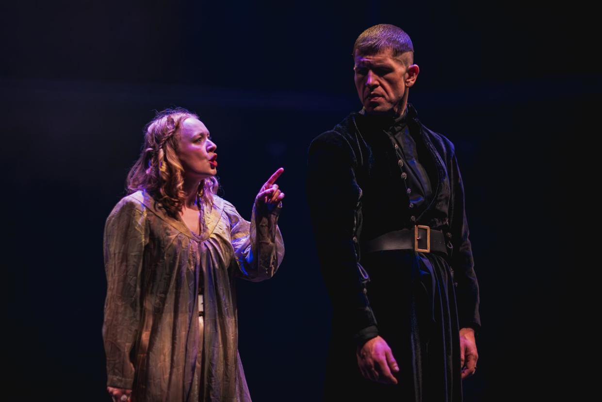 <span>‘Panache’: Kyle Rowe, right, as Richard III with Tori Burgess as his wife, Anne, in Richard, My Richard.</span><span>Photograph: Patch Dolan</span>