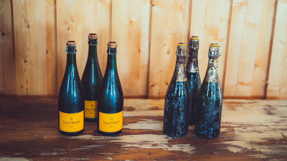 veuve clicquot undersea champagne aging