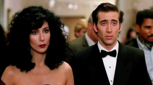 Cher and Nicolas Cage in "Moonstruck."<p>MGM</p>