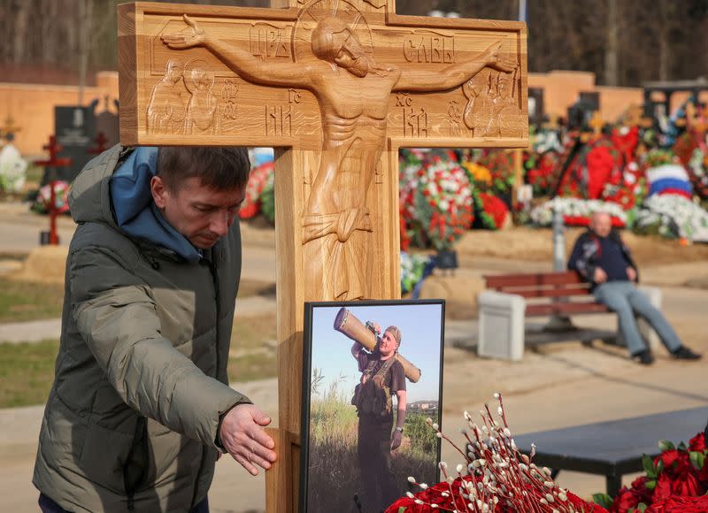 Funeral held in Moscow for Russian military blogger killed in cafe blast