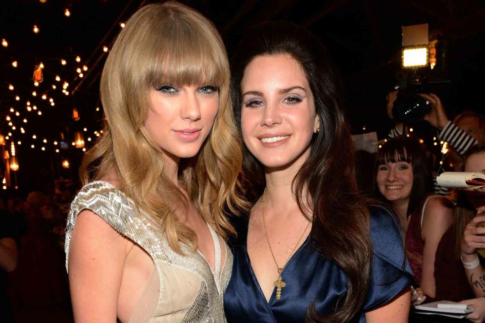 Kevin Mazur/WireImage Taylor Swift (left) poses with Lana Del Rey (right) at the 2012 MTV EMA