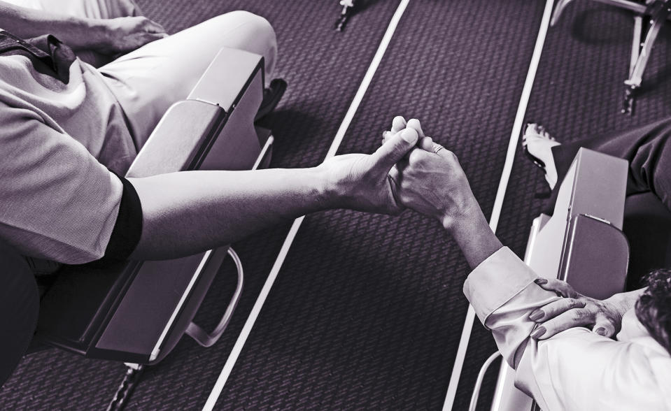 Stock image of couple on plane. Photo: Getty Images