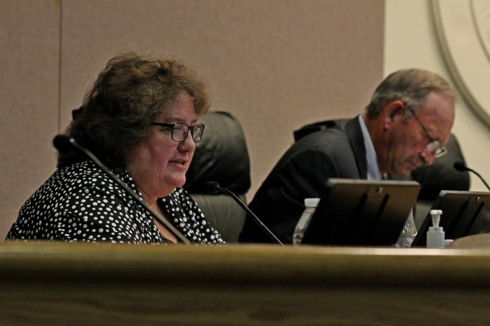 Supervisor Carolyn Bragg (left) represents South River District, where Augusta Solar's project would be located.
