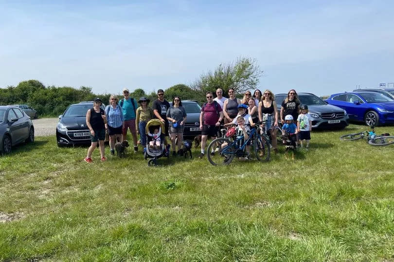 The sponsored walk in aid of Aubrey Rothery organised by his family -Credit:Andrew Rothery