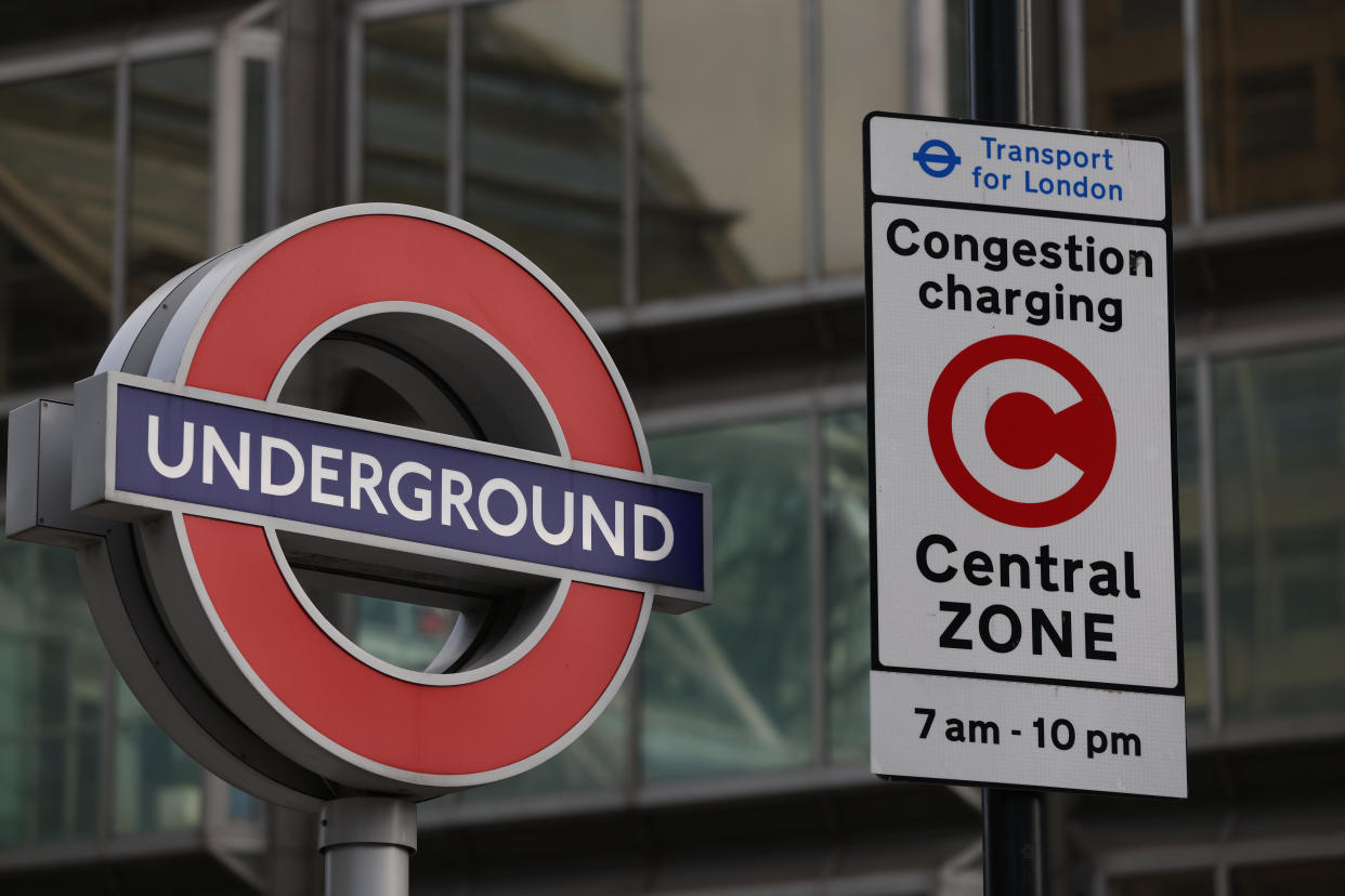 London's expanding ULEZ, or Ultra-Low-Emission Zone. (Photo by Hollie Adams/Getty Images)