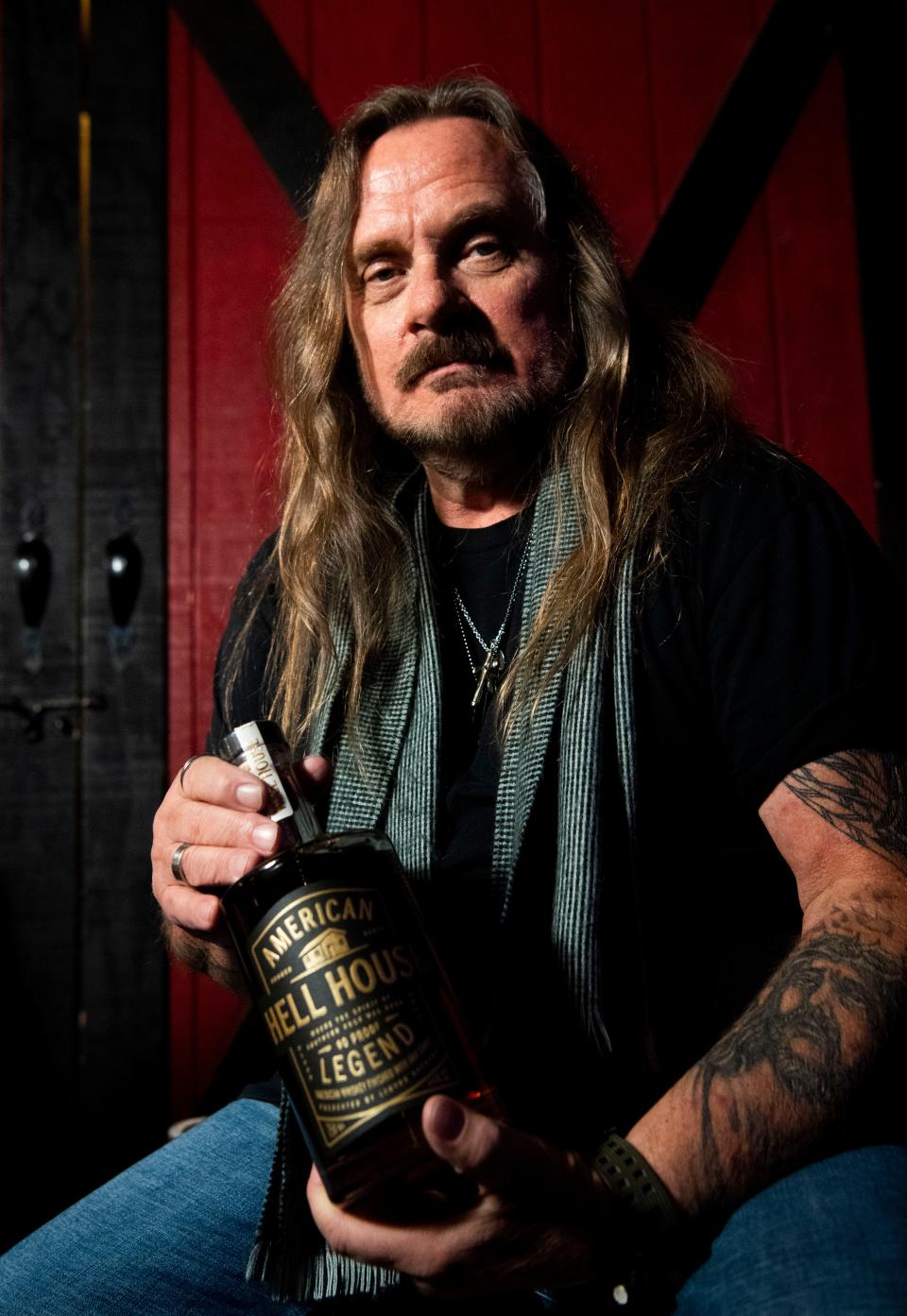 Johnny Van Zant of Lynyrd Skynyrd holds at Nashville Palace in Nashville , Tenn., Friday, Dec. 29, 2023.