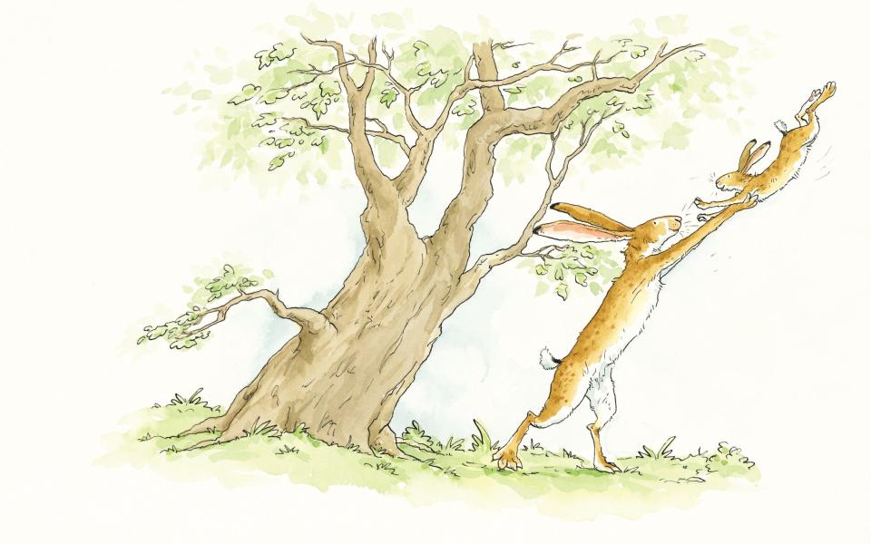 Anita Jeram's illustrations capture what McBratney described as ‘the gangly-ness’ of hares - Anita Jeram