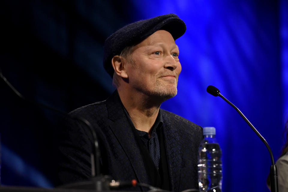 LONDON, ENGLAND - APRIL 08: Lars Mikkelsen onstage during the Ahsoka panel at the Star Wars Celebration 2023 in London at ExCel on April 08, 2023 in London, England. (Photo by Kate Green/Getty Images for Disney)