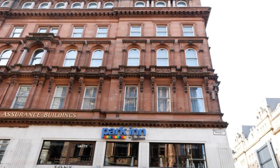 The Park Inn, in central Glasgow, which housed asylum seekers.