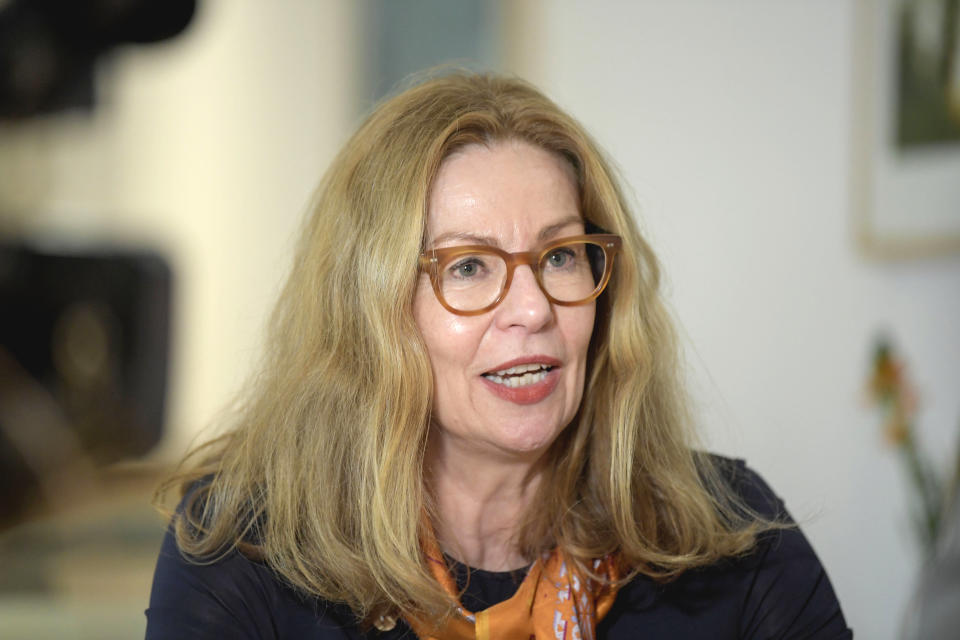 Picture taken on March 22, 2019 shows Swedbank's CEO Birgitte Bonnesen during an interview in Sockholm, Sweden. - Swedbank, in the focus of investigators in connection with a larger money laundering scandal, has fired its CEO Birgitte Bonnesen on March 28, 2019. (Photo by Janerik HENRIKSSON / TT News Agency / AFP) / Sweden OUT        (Photo credit should read JANERIK HENRIKSSON/AFP/Getty Images)