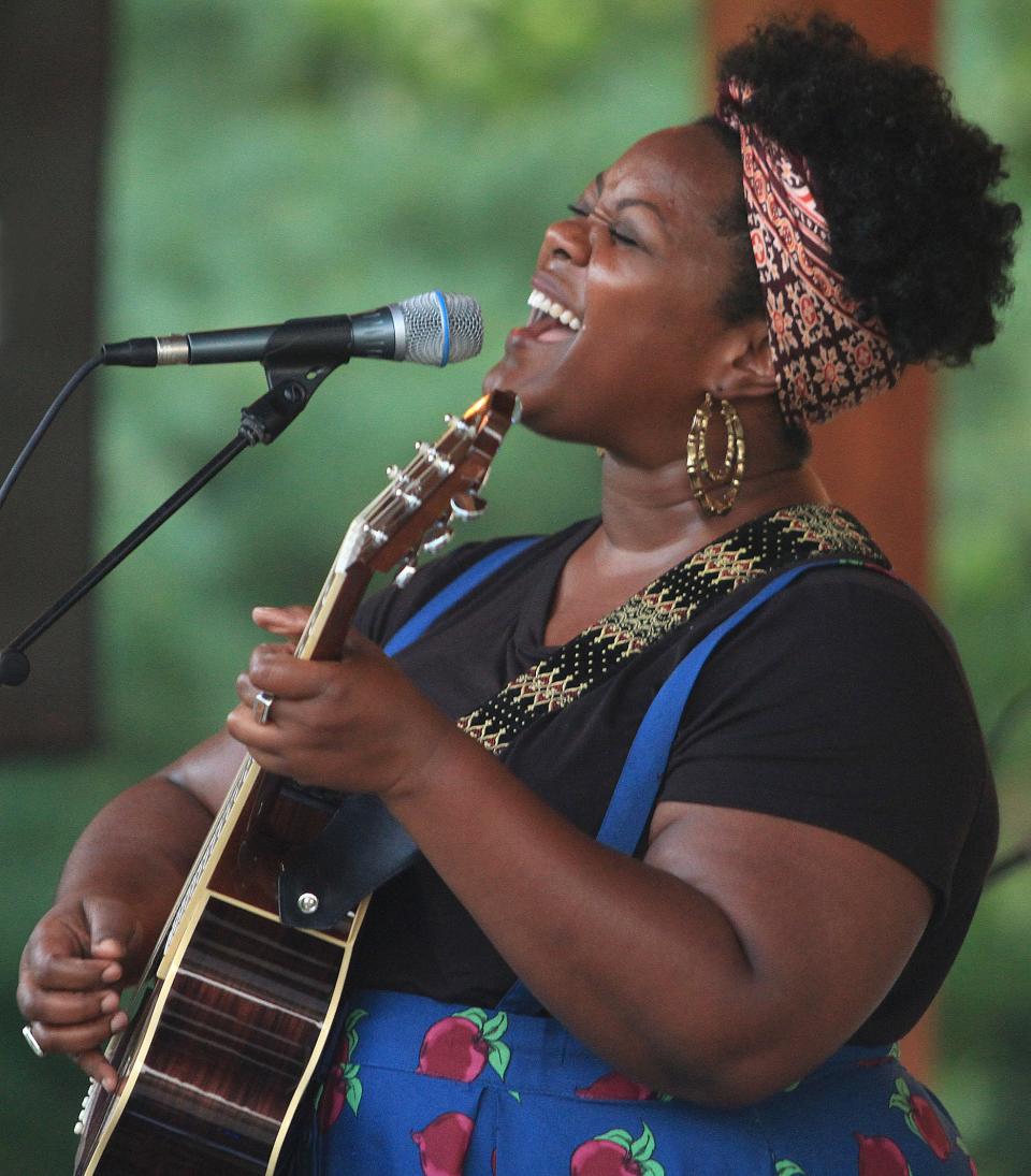 Kyshona Armstrong performs at Summer Songwriters Night at Rock Castle on Saturday, August 17, 2019.