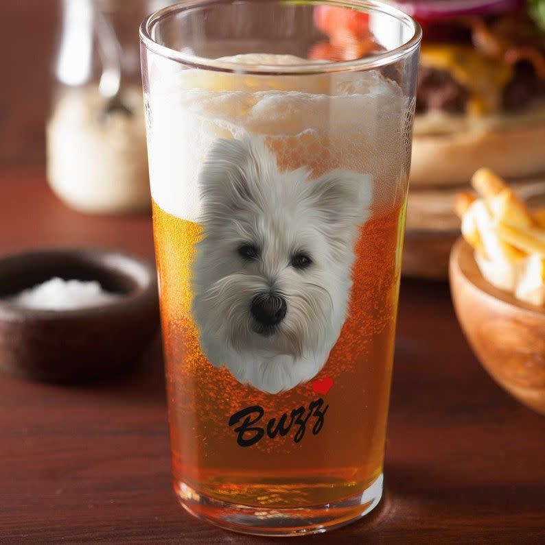 Custom Pet Beer Glass