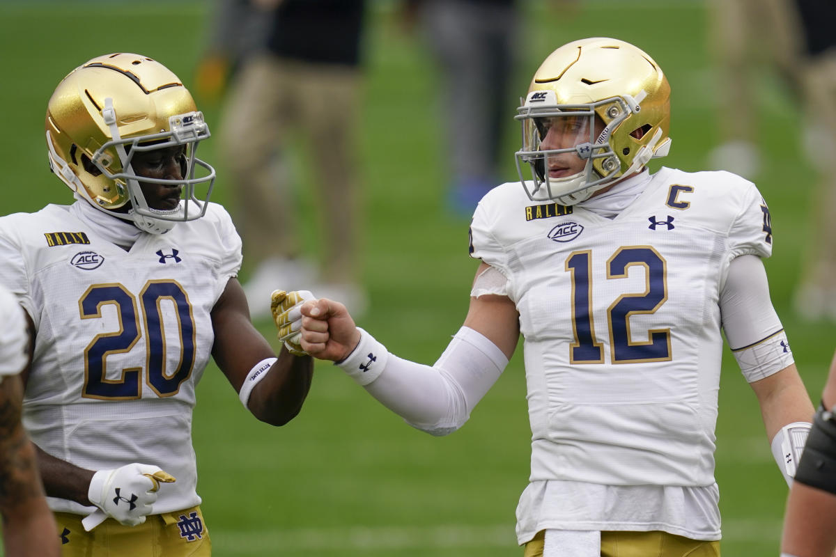 NCAA football Notre Dame clinches spot in ACC title game