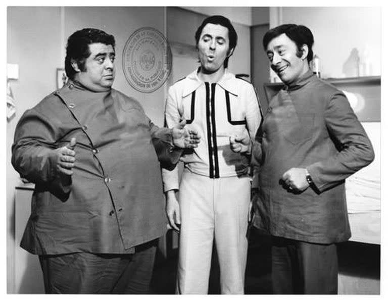 Jorge Porcel, Tristán y Alberto Olmedo en
en "Hay que romper la rutina" (FOTO: FACEBOOK Grandes de la Escena Nacional)