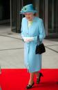 <p>The Queen opened the new BBC headquarters in a stand-out summer look.<br><i>[Photo: PA]</i> </p>