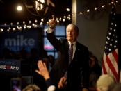 Democratic presidential candidate Bloomberg at campaign event in Winston-Salem, North Carolina