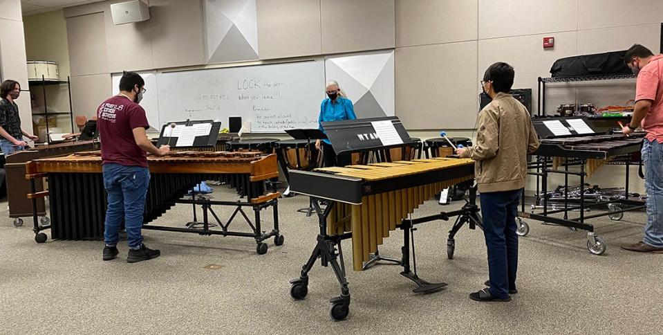 Students at West Texas A&M University’s School of Music are still finding ways to make music and share it with the community.