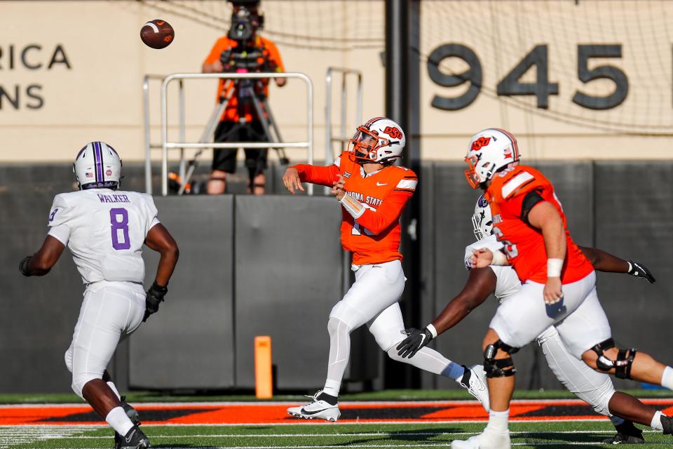 Gunnar Gundy Earned Some Stripes In Oklahoma State Football Qb Battle With Win Over Uca 7041