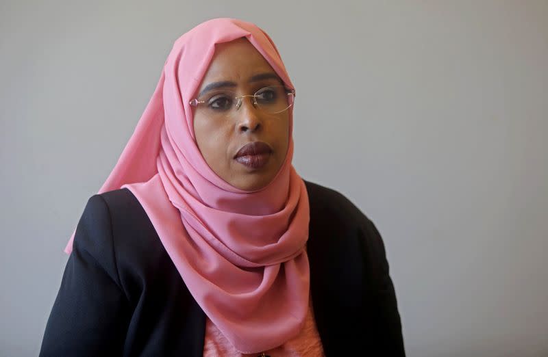 Somali lawmaker Amina Mohamed Abdi attends a Reuters interview in Mogadishu