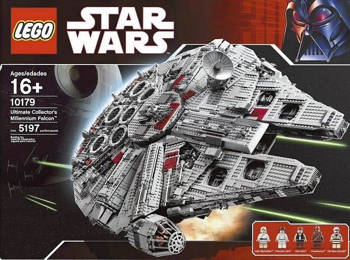 ULTIMATE COLLECTOR’S EDITION MILLENIUM FALCON: $499 -- Appropriately enough, it’s the Death Star’s nemesis that beats it to the most expensive top slot. Measuring some 33” long, this massive, 5,000-piece behemoth retailed at $499 at its 2007 debut. It’s long out of production these days, and that’s driven the price of collector-condition examples higher than Cloud City: expect to pay well over $3,000.