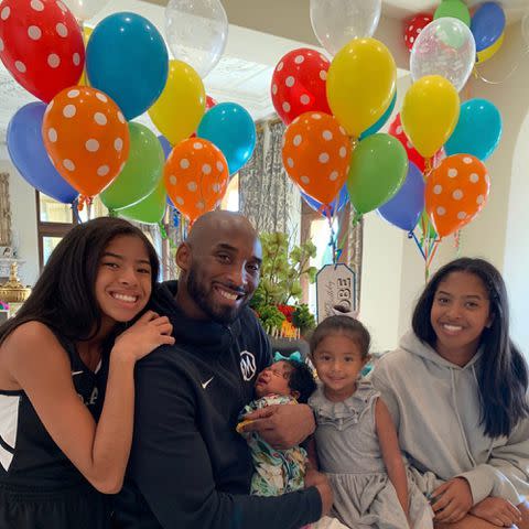 <p>Vanessa Bryant Instagram</p> Kobe Brant with his kids Gianna, Capri, Bianka, and Natalia.