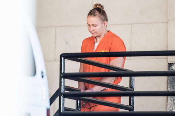 PHOTO: In this June 8, 2017, file photo, Reality Winner exits the Augusta Courthouse in Augusta, Georgia. (Sean Rayford/Getty Images, FILE)