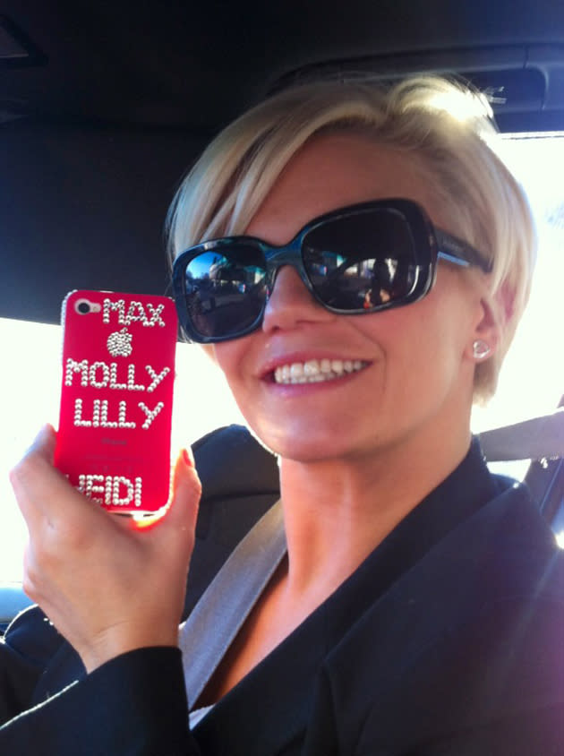 Celebrity photos: Kerry Katona has long said that her children are her everything – and now with their names emblazoned on her phone they can go everywhere with her.