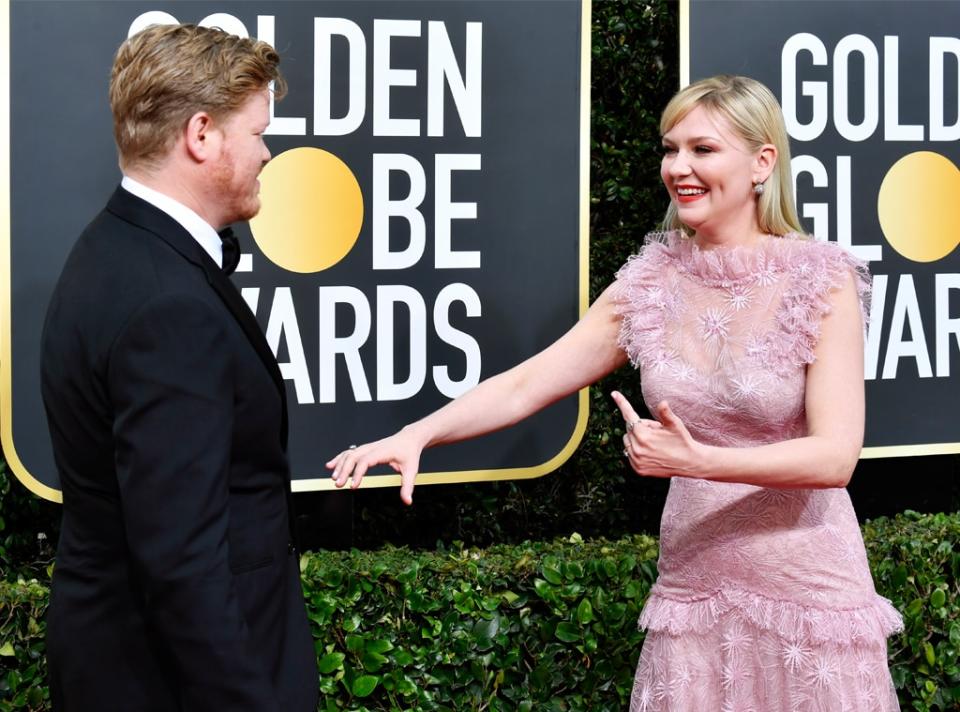 Jesse Plemons, Kirsten Dunst, 2020 Golden Globe Awards, Candids