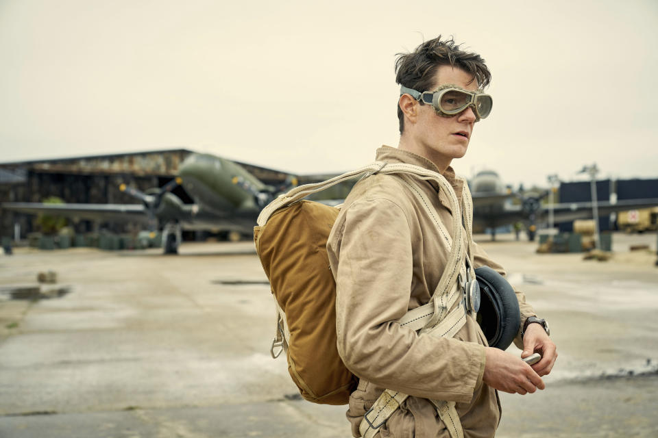 This image released by Epix shows Connor Swindells in a scene from "Rogue Heroes." The series, about the origin of Britain’s elite Special Air Service, premieres Nov. 13 on Epix. (Robert Viglasky/Epix via AP)