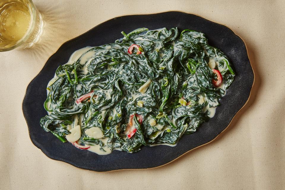 Andy Baraghani’s vegan creamed spinach uses a slightly different technique but has just as great a result.