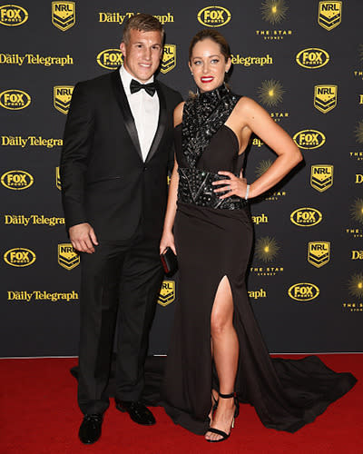 Bulldog Trent Hodkinson and Chantelle Traficante.