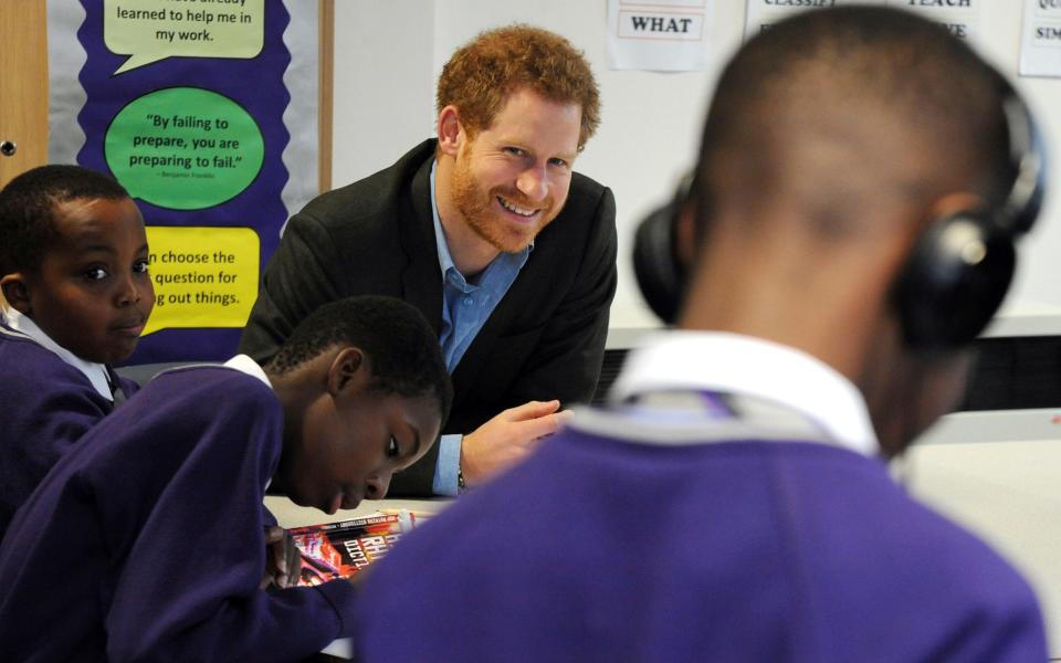 Watch: Prince Harry fails miserably with classic shoulder tap prank on pupil 