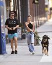 <p>Emily Ratajkowski and husband Sebastian Bear-McClard take a Saturday morning walk with their dog Colombo in New York City.</p>
