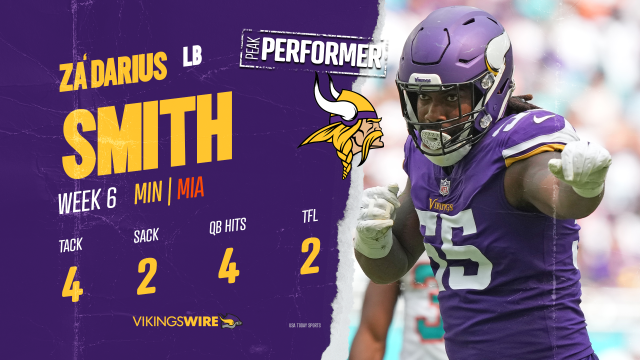 Za'Darius Smith has his best game as a Viking vs Dolphins