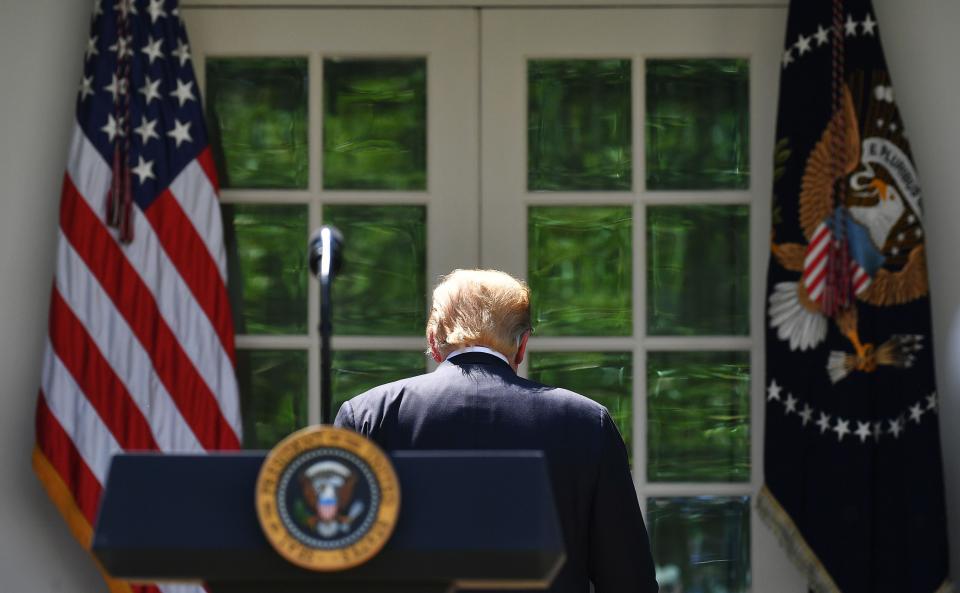 President Donald Trump at the White House on May 16, 2019.