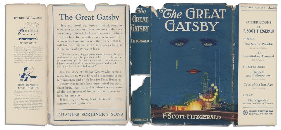 First edition dust jacket of The Great Gatsby. | Wikimedia Commons