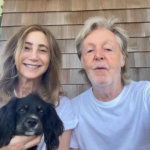 <p>The Labelle Foundation Alumnis/Instagram</p> Paul McCartney and wife Nancy Shevell adopted dog named Jet