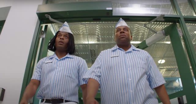 <p>Paramount/Youtube</p> Kel Mitchell and Kenan Thompson in <em>Good Burger 2</em> (2023)