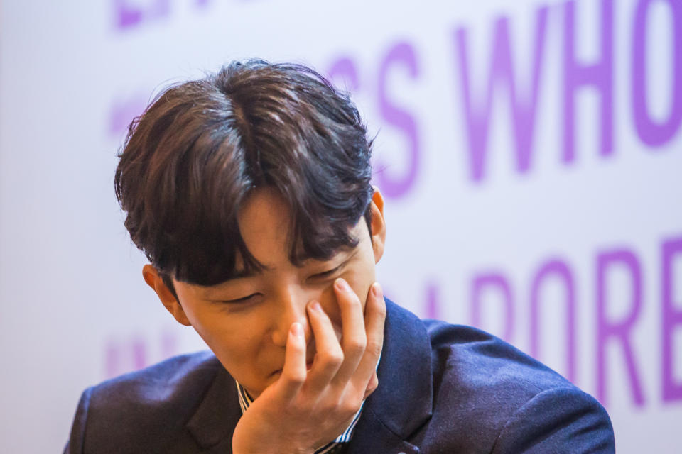 Park Seo-jun press conference in Singapore