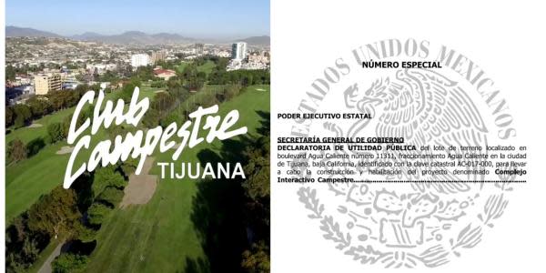 Gobierno de Baja California inicia acciones para expropiar Club Campestre de Tijuana