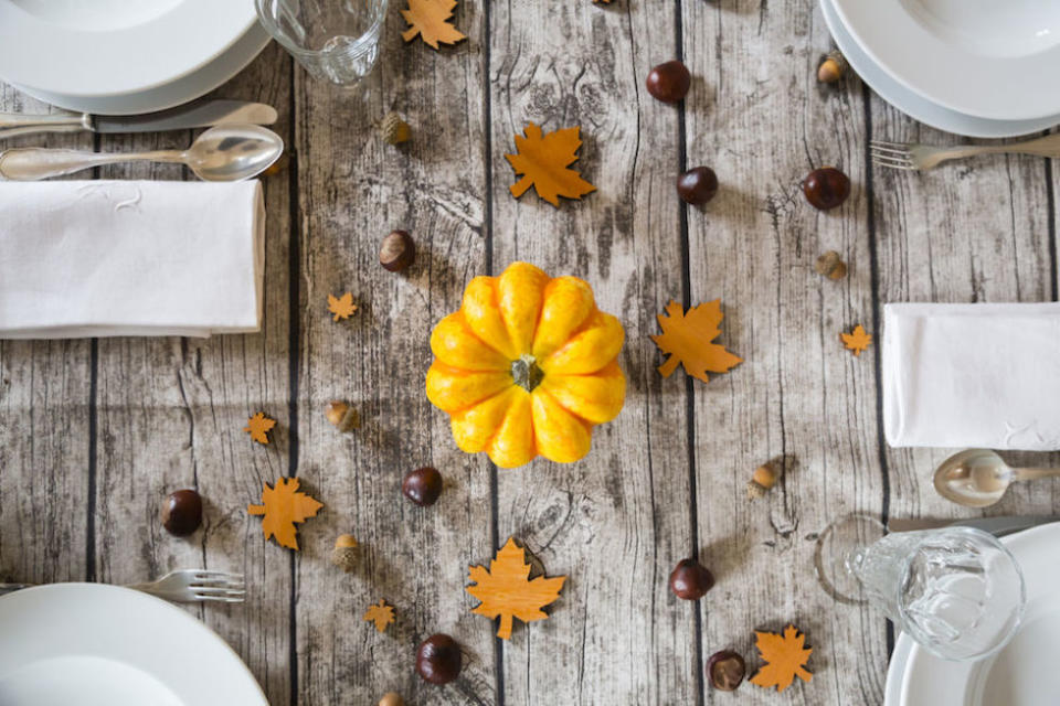 <p>By which I mean pumpkin pie. But mini pumpkins also make adorable accents if you're going for a rustic chic vibe.</p>