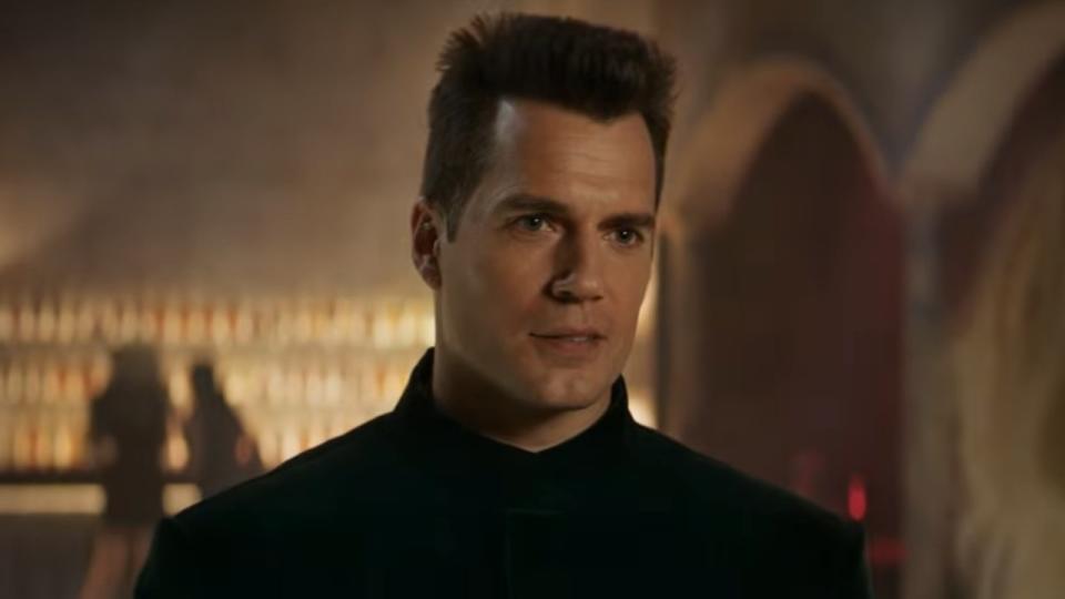 A screenshot of Henry Cavill in Argylle.