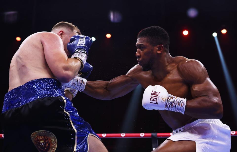 Anthony Joshua was punch-perfect in his victory over Otto Wallin  (Getty)