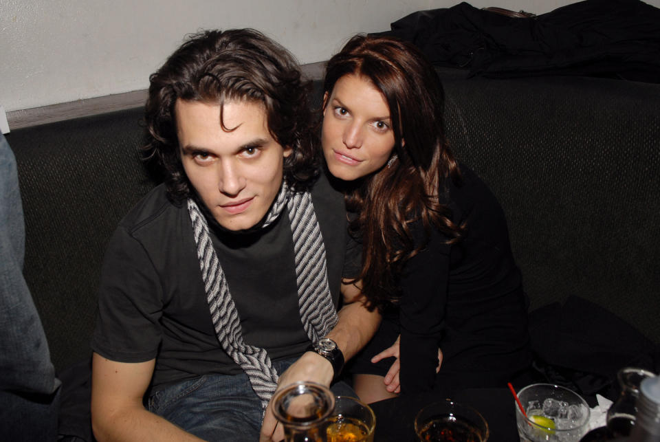 John Mayer and Jessica Simpson at the Stereo in New York City, New York (Photo by Kevin Mazur/WireImage)